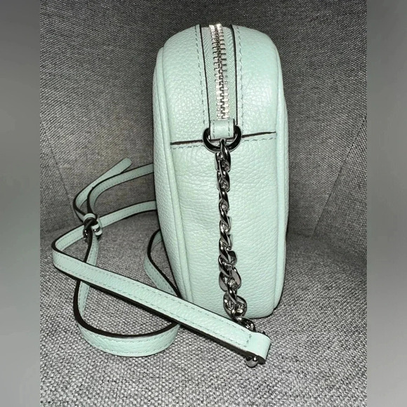 Michael Kors Fulton Mint Pink Pebbled Leather Crossbody Bag - NWT - Picture 2 of 7